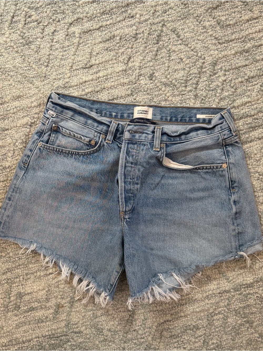 Citizens of Humanity Light Blue Vintage Wash Denim Shorts — Annabelle Long